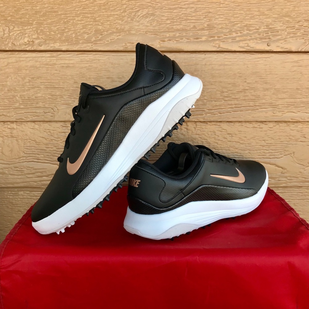 Nike Vapor Golf Shoes Black/White/Bronze WOMENS 10.5 FIT LIKE A WOMENS 9